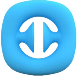 Anti Stress Vinger Hand Grip Stress Reliever Fidget Speelgoed Volwassen Kind Eenvoudige Kuiltje Stress Speelgoed Decompressie blauw