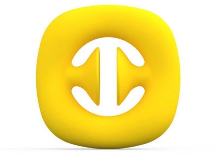 Anti Stress Vinger Hand Grip Stress Reliever Fidget Speelgoed Volwassen Kind Eenvoudige Kuiltje Stress Speelgoed Decompressie geel