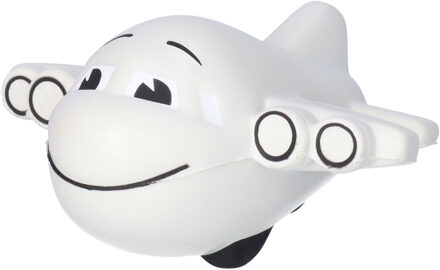 Anti stressbal vliegtuig - 10 cm - rubber - tegen vliegangst - relaxen