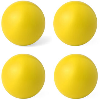 Anti stressballen Relaxman - 4x - geel - 6 cm - Mindfullness - Relax - Ontspannen artikelen