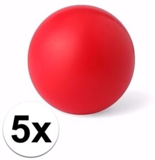 Anti stressballen Relaxman - 5x - rood - 6 cm - Mindfullness - Relax - Ontspannen artikelen