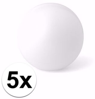 Anti stressballen Relaxman - 5x - wit - 6 cm - Mindfullness - Relax - Ontspannen artikelen
