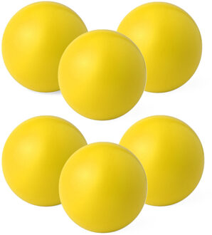 Anti stressballen Relaxman - 6x - geel - 6 cm - Mindfullness - Relax - Ontspannen artikelen