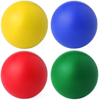 Anti stressballen Relaxman kleurenmix - 4x stuks - Dia 6 cm - Mindfullness - Ontspanning artikelen