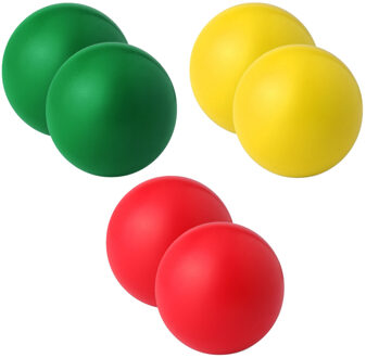 Anti stressballen Relaxman kleurenmix - 6x stuks - Dia 6 cm - Mindfullness - Ontspanning artikelen