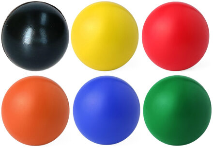 Anti stressballen Relaxman kleurenmix - 6x stuks - Dia 6 cm - Mindfullness - Ontspanning artikelen