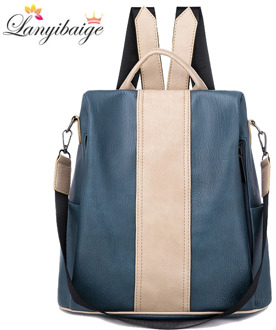 Anti-theft backpack women soft pu leather backpack school bags for teenage girls high capacity travel backpacks shoulder bags