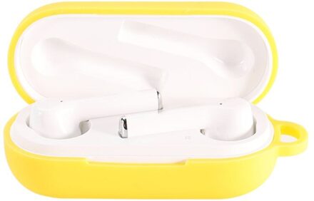 Anti-Val Oortelefoon Case Siliconen Beschermhoes Shell Voor Huawei Freebuds 3i Draadloze Bluetooth Oortelefoon Accessoires geel