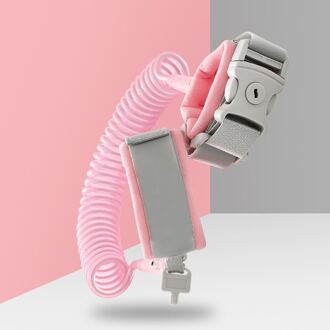 Anti Verloren Pols Link Peuter Leash Veiligheid Harnas Voor Baby Kid Band Touw Outdoor Wandelen Hand Riem Anti-verloren lichtgevende Polsbandje Roze / 1.5m