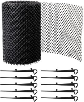 Anti Verstopping Stopt Bladeren Verminderen Overloop Vloer Gutter Guard Flexibele Tuin Installeren Met Stakes Mesh Cover Afvoer Outdoor