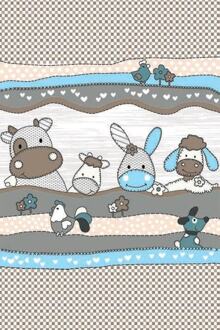 Antiallergische Machine Wasbare Antislip Bodem Kinderen Tapijt Om Kind Gezondheid Fit Tapijt Blauw / 800mm x 1200mm