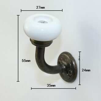 Antiek Brons Keramische Decoratie Muur Jas Hangers Haken Handtas Kleerhanger Haak Zinklegering Meubelen Deur Haak