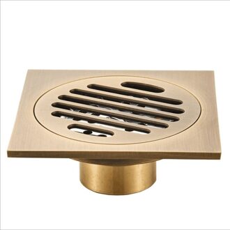 Antiek Messing Gesneden Flower Art Badkamer Accessoire Afvoerputje Afval Grate100mm * 100Mm