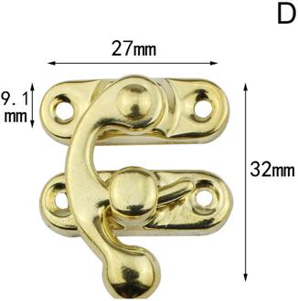 Antiek Messing Metalen Bronzen Haak Purse Hasp Lock Vintage Houten Sieraden Doos Vergrendelingen Sluiting Hasps Gesp