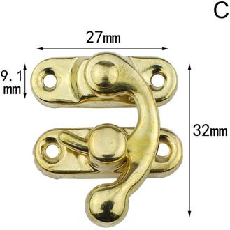 Antiek Messing Metalen Bronzen Haak Purse Hasp Lock Vintage Houten Sieraden Doos Vergrendelingen Sluiting Hasps Gesp