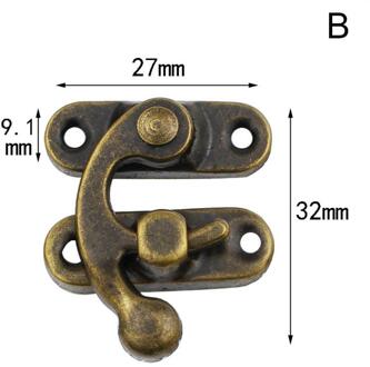 Antiek Messing Metalen Bronzen Haak Purse Hasp Lock Vintage Houten Sieraden Doos Vergrendelingen Sluiting Hasps Gesp