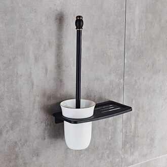 Antiek/Zwart/Witte Wc Borstel Houders Met Badkamer Planken Toiletpot Borstel Schoon Badkamer Accessoires MTS-6601B