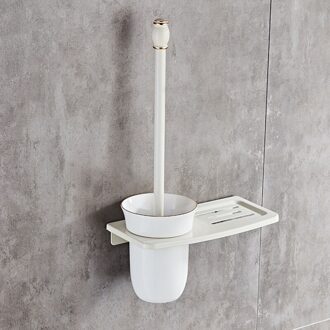 Antiek/Zwart/Witte Wc Borstel Houders Met Badkamer Planken Toiletpot Borstel Schoon Badkamer Accessoires MTS-6601W