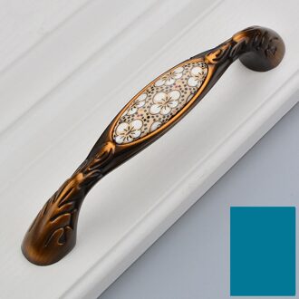 Antieke Brons Keramische Kast Handvatten Zinklegering Retro Lade Knoppen Kastdeur Meubilair Hardware Kabinet Handles 06