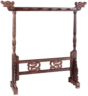 Antieke Eenvoudige Stijl 12 Hangers Schrijven Penhouder Traditionele Schrijven Borstel Hanger Massief Wenge Hout Praktische Studie Pen Rack