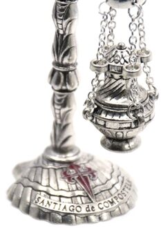 Antieke Gesneden Wierookbrander Kruis Decoratie Kerk Kapel Ornamenten Gebed P31D