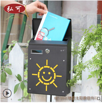 Antieke Muur Gemonteerde Verzinkt Brievenbus Brievenbus Mail Box Wall Mount Metalen Post Letters Box Tuin Yard Patio Gazon Outdoor art