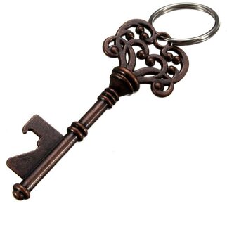Antieke Sleutel Vormige Wijn Bier Flesopener Bar Tool Party Huwelijkscadeau Sleutelhanger Kleur: Brons