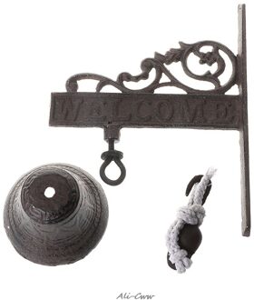 Antieke Stijl Gietijzeren Opknoping Deur Bell Wall Mounted Welkom Deurbel Woondecoratie