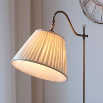 Antieke vloerlamp Charleston oud messing oud messing, beige