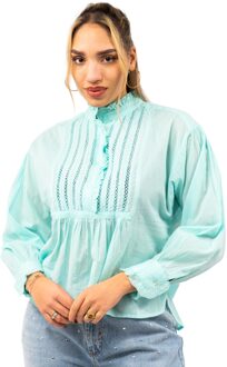 Antik batik Anna blouse Blauw - S