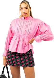 Antik batik Anna blouse Roze - L