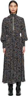 Antik batik Elie print maxi jurk Antik Batik , Black , Dames - L,M,S,Xs