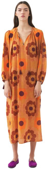 Antik batik Gedrukte vloeibare jurk Suny Antik Batik , Brown , Dames - L,M,S,Xs