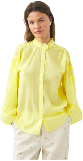 Antik batik Katoenen voile blouse Anna Antik Batik , Yellow , Dames - M,S,Xs