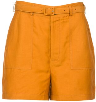 Antik batik Linnen high waist shorts Oscar  bruin - S,L,