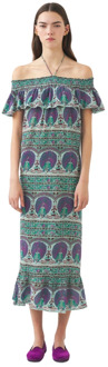 Antik batik Maxi jurk Tala Antik Batik , Blue , Dames - L,M,S,Xs