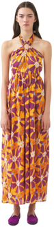 Antik batik Open rug maxi jurk Alicia Antik Batik , Multicolor , Dames - L,M,S,Xs