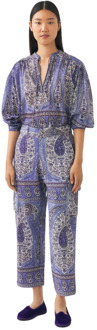Antik batik Printbroek Tajar Antik Batik , Blue , Dames - S