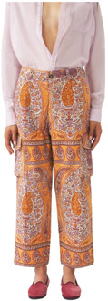 Antik batik Printbroek Tajar Antik Batik , Orange , Dames - M,S,Xs