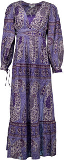 Antik batik Tajar jurken Paars - L