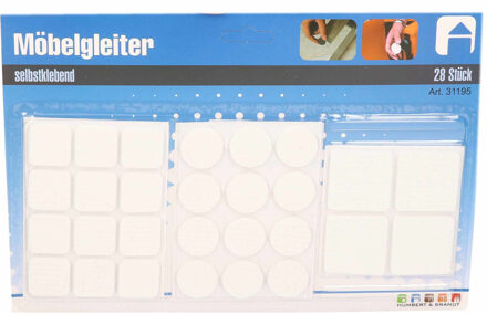 Antikras meubelvilt 28-delig wit - Action products