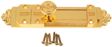 Antique Door Bolt Sliding Latch Window Bolt Latch with Screws Home Diy Hardware Kits Tool Accessories 2 Colors Gold, Bronze