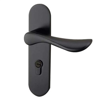Antique Mute Black Door handles for Interior Doors Modern door with latch lock cylinder Interior Bedroom Silent door lock