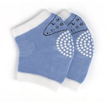 Antislip Baby Kneepad Baby Peuter Kruipen Veiligheid Accessoires Kind Knie Pads Protector Kussen Kneepad Been Warmer Meisjes Jongens blauw