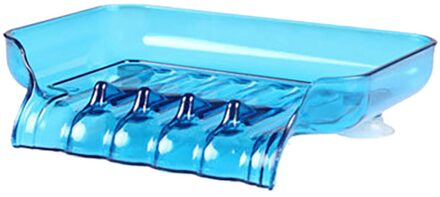 Antislip Badkamer Zeephouder Eenvoudige Zeepkist Creatieve Keuken Schotel Borstel Rack Huishoudelijke Lade Houder Case Container Gereedschap Blauw