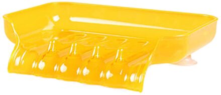 Antislip Badkamer Zeephouder Eenvoudige Zeepkist Creatieve Keuken Schotel Borstel Rack Huishoudelijke Lade Houder Case Container Gereedschap geel