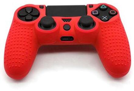 Antislip beschermhoes van siliconen grip voor PS4 Controller - Rood
