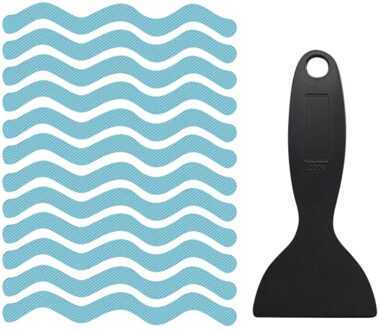 Antislip Douche Strip Transparant Golvend Antislip Sticker Bad Stap Baby Anti-Val Purpose Hoge Sterkte plakken Veiligheid Tape Pad Blauw