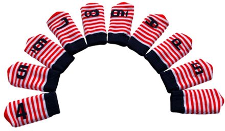 Antislip Gebreide Golf Irons Head Cover Club Headcover Sok Mouwen Golfer rood
