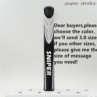 Antislip Golf Grips Wrap 1.0/2.0/3.0/5.0 Golfclubs Putter Grip met 3.0-balck wit